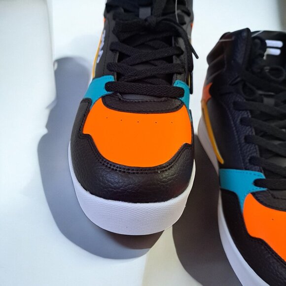 Fila Men’s Everge High-tops Black Orange Yellow Blue Size 11 NWOT - Picture 7 of 15